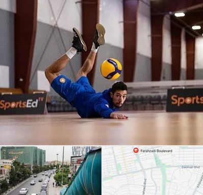 آموزشگاه والیبال در بلوار فرحزادی