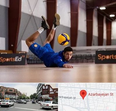 آموزشگاه والیبال در خیابان آذربایجان