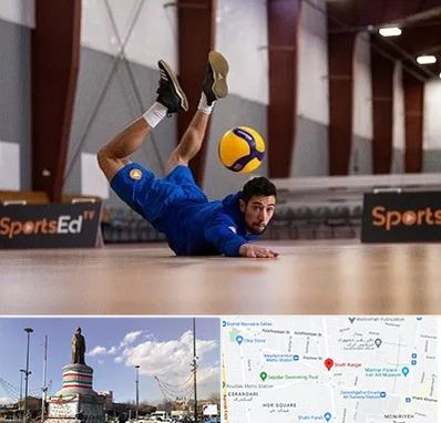 آموزشگاه والیبال در کارگر جنوبی