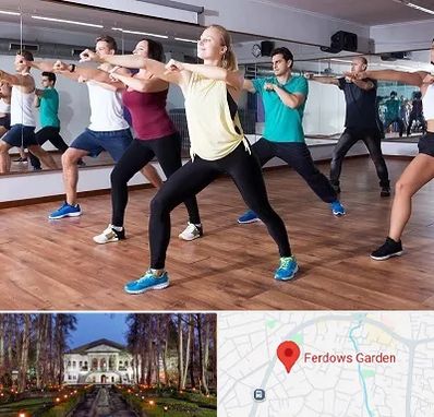 کلاس زومبا در باغ فردوس