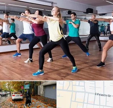 کلاس زومبا در خیابان فلسطین