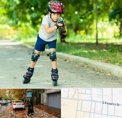 آموزشگاه اسکیت در خیابان فلسطین