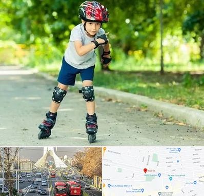 آموزشگاه اسکیت در خیابان آزادی