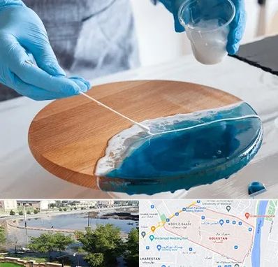 کلاس آموزش رزین در گلستان اهواز