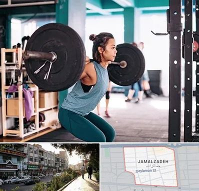 مربی بدنسازی خانم در خیابان جمالزاده