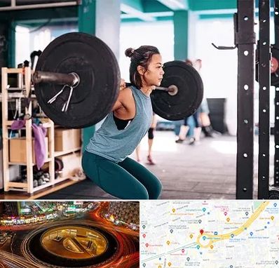 مربی بدنسازی خانم در میدان ولیعصر 