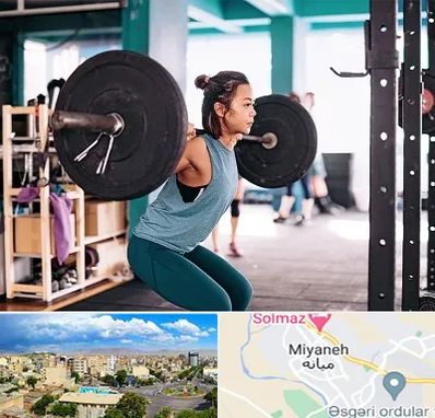 مربی بدنسازی خانم در میانه