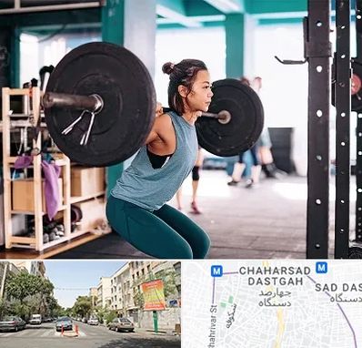 مربی بدنسازی خانم در چهارصد دستگاه 