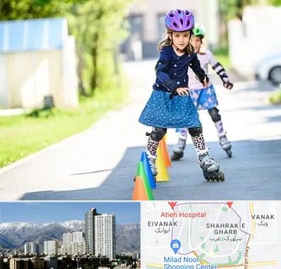 آموزشگاه اسکیت کودکان در شهرک غرب تهران