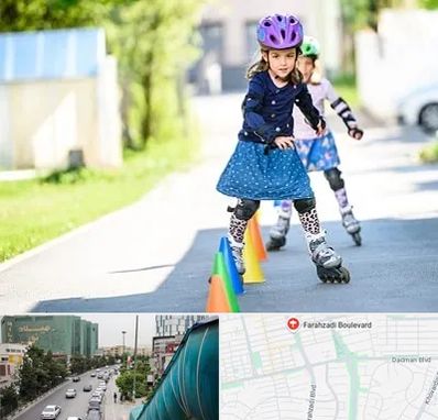 آموزشگاه اسکیت کودکان در بلوار فرحزادی