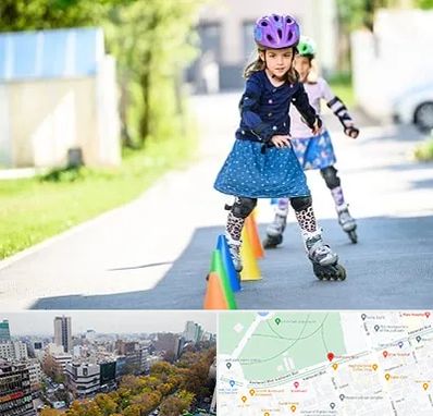 آموزشگاه اسکیت کودکان در بلوار کشاورز