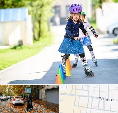 آموزشگاه اسکیت کودکان در خیابان فلسطین