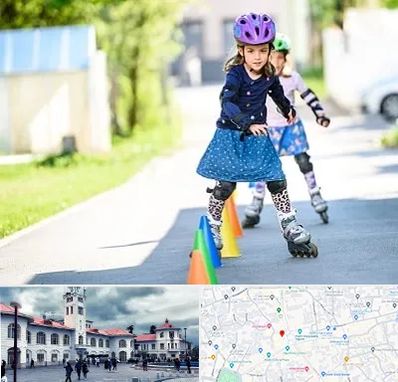 آموزشگاه اسکیت کودکان در میدان شهرداری رشت