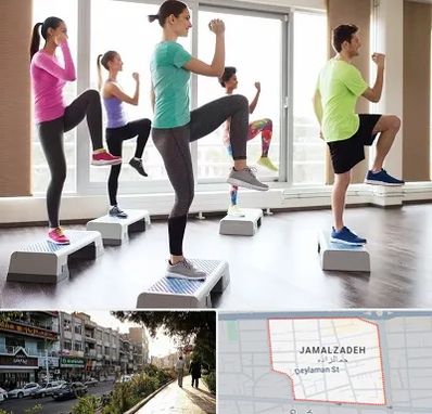 مربی ایروبیک در خیابان جمالزاده