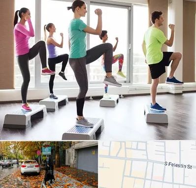 مربی ایروبیک در خیابان فلسطین