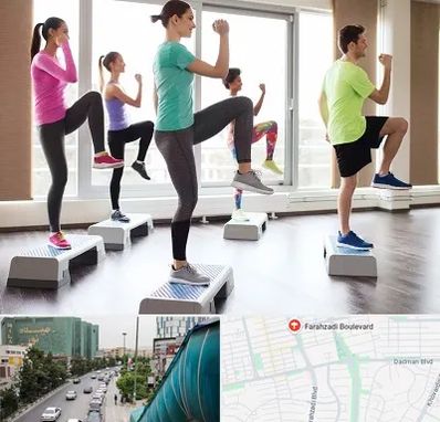 مربی ایروبیک در بلوار فرحزادی