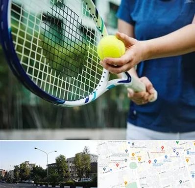 کلاس تنیس در میدان کاج