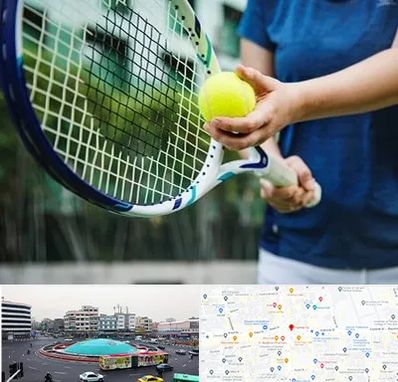 کلاس تنیس در میدان انقلاب