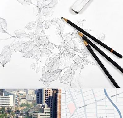 کلاس طراحی با مداد در خیابان بهشتی