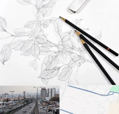 کلاس طراحی با مداد در بلوار ارتش