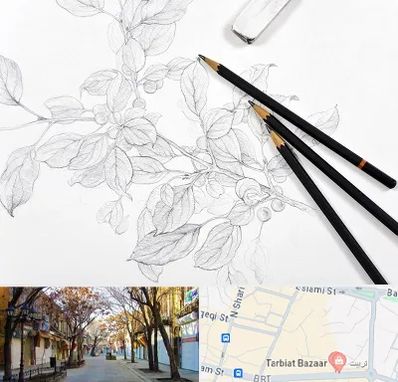 کلاس طراحی با مداد در تربیت تبریز