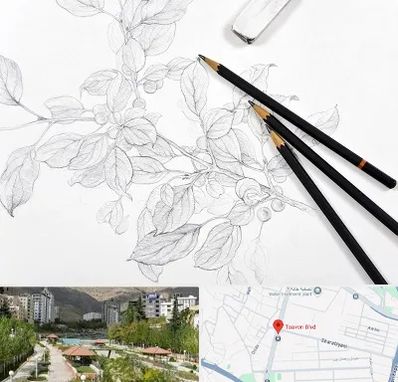 کلاس طراحی با مداد در بلوار تعاون