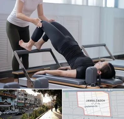 مربی پیلاتس در خیابان جمالزاده