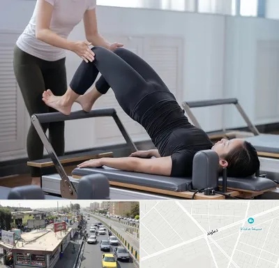 مربی پیلاتس در خیابان دماوند