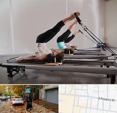 کلاس پیلاتس در خیابان فلسطین