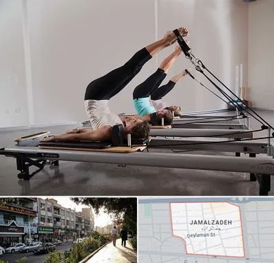 کلاس پیلاتس در خیابان جمالزاده