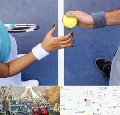 مربی تنیس در خیابان آزادی