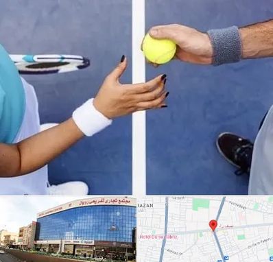 مربی تنیس در نصف راه تبریز