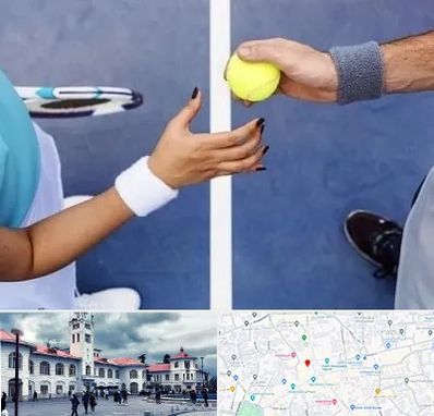 مربی تنیس در میدان شهرداری رشت