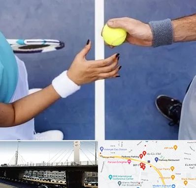 مربی تنیس در پارک وی