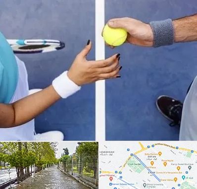 مربی تنیس در خیابان ارم شیراز