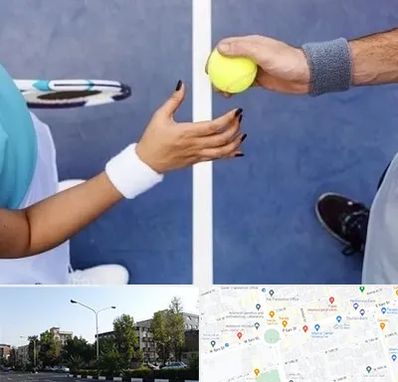 مربی تنیس در میدان کاج