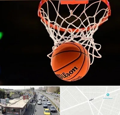 مربی بسکتبال در خیابان دماوند