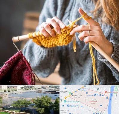 کلاس بافتنی در گلستان اهواز