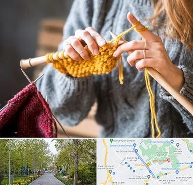 کلاس بافتنی در قدوسی غربی شیراز