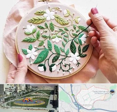 کلاس گلدوزی در مرزداران تبریز