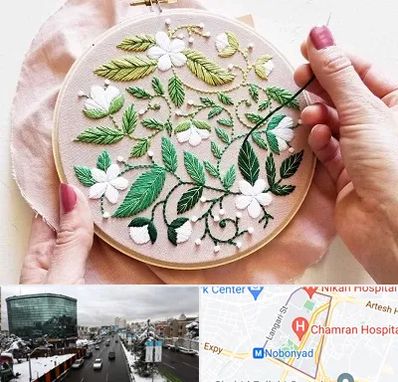 کلاس گلدوزی در اقدسیه 