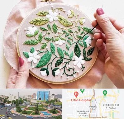 کلاس گلدوزی در ونک 