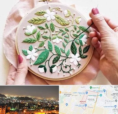 کلاس گلدوزی در مارلیک کرج