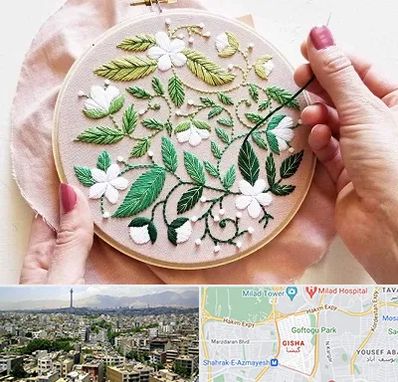 کلاس گلدوزی در گیشا 