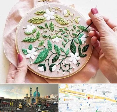 کلاس گلدوزی در رسالت 