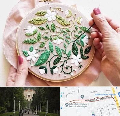 کلاس گلدوزی در بلوار معلم رشت 