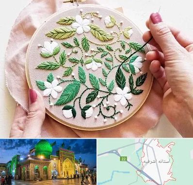 کلاس گلدوزی در آستانه اشرفیه