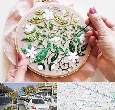 کلاس گلدوزی در مفتح مشهد