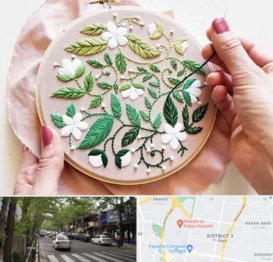 کلاس گلدوزی در ظفر 