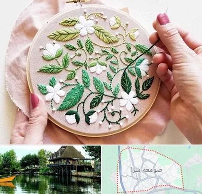 کلاس گلدوزی در صومعه سرا